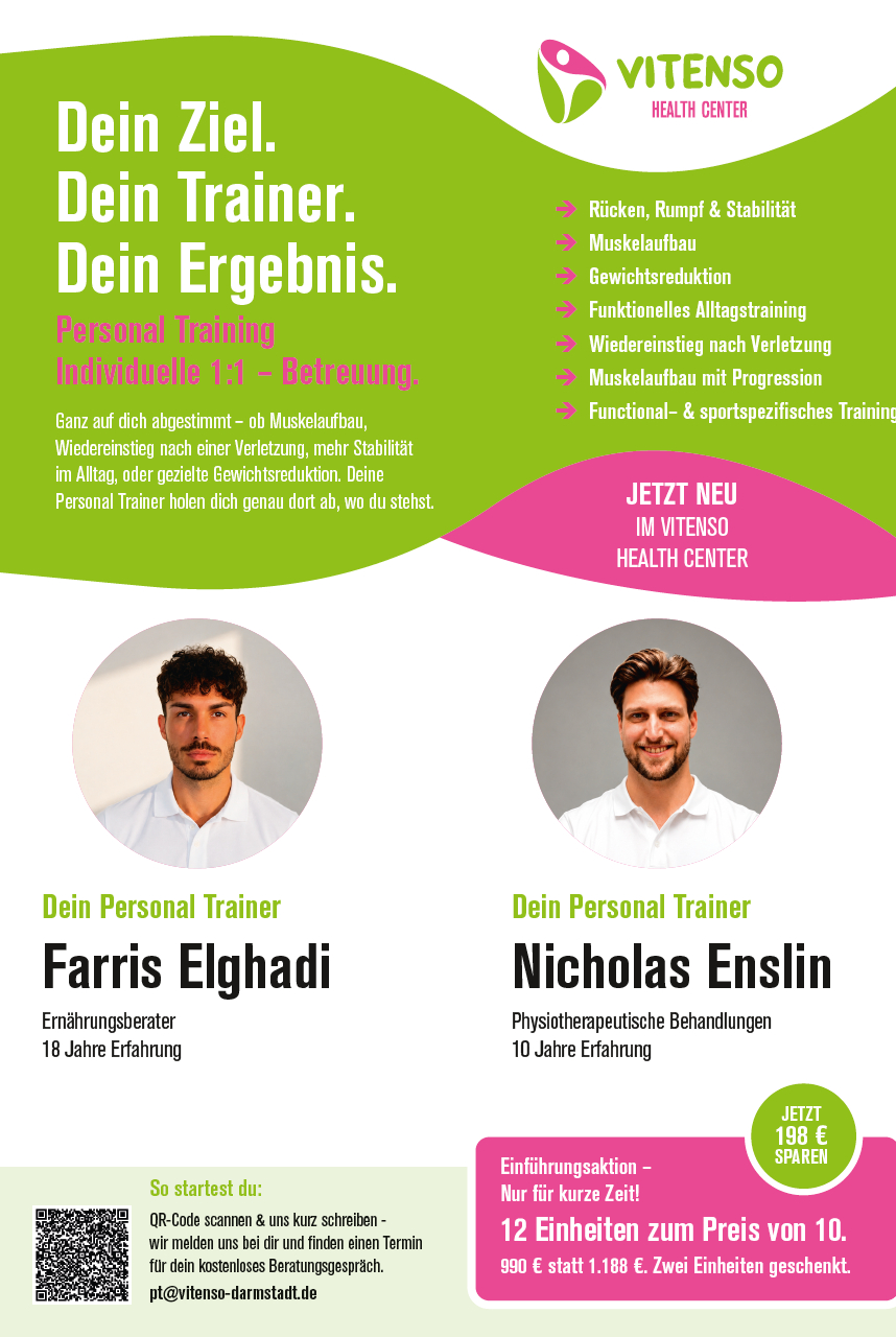 Personal Training bei VITENSO Premium Fitness