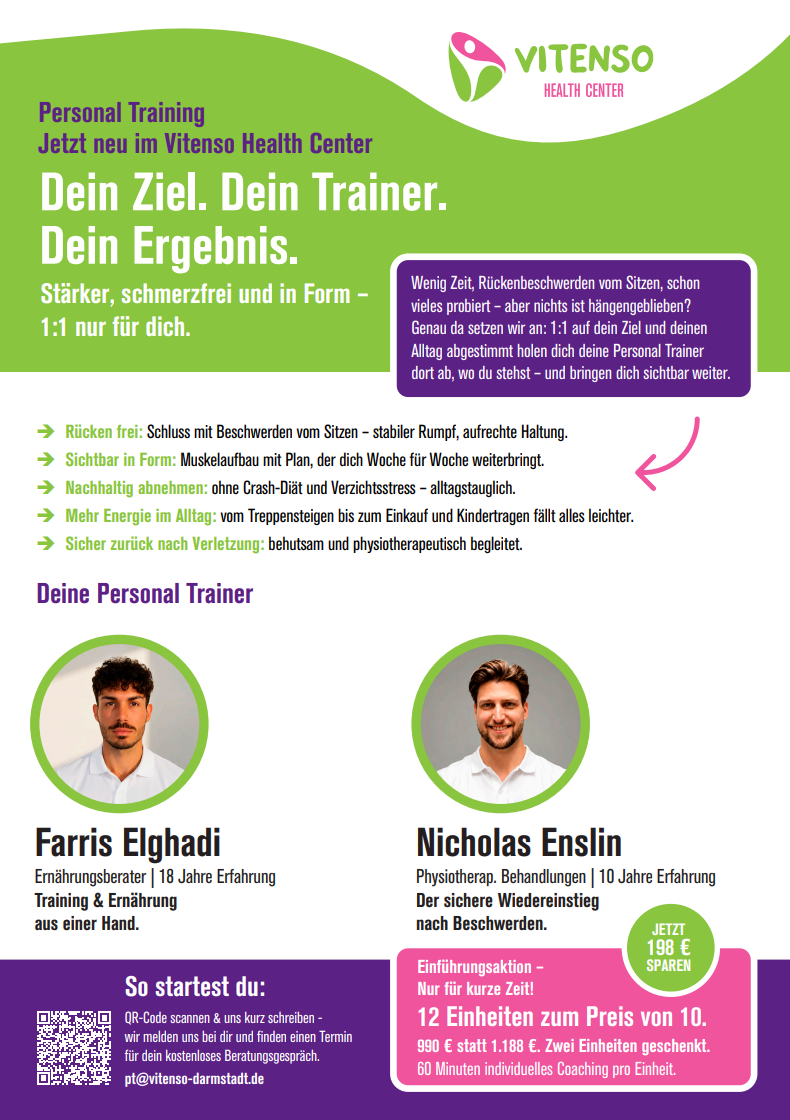VITENSO Personal Training Flyer
